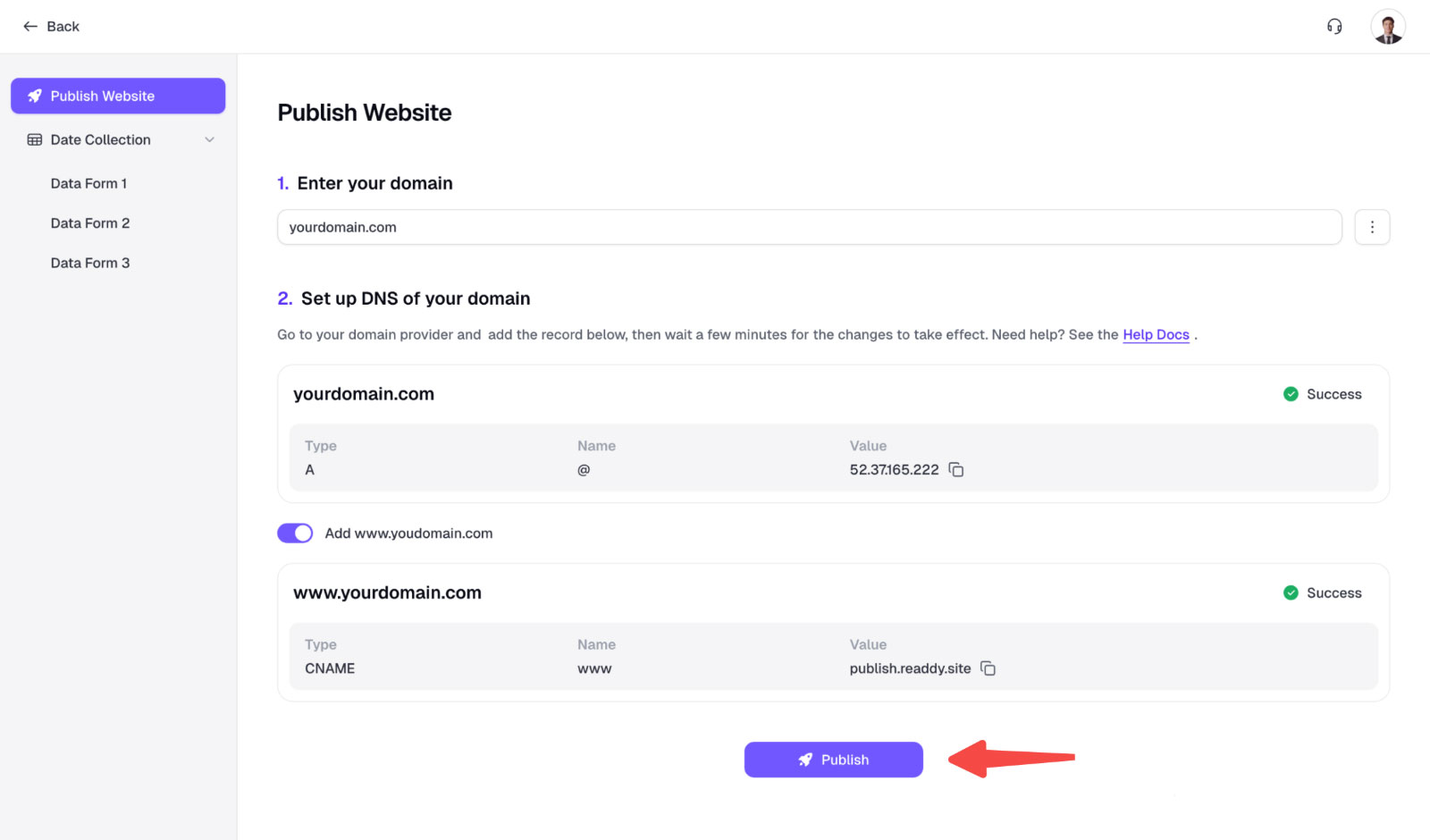 Publish Website