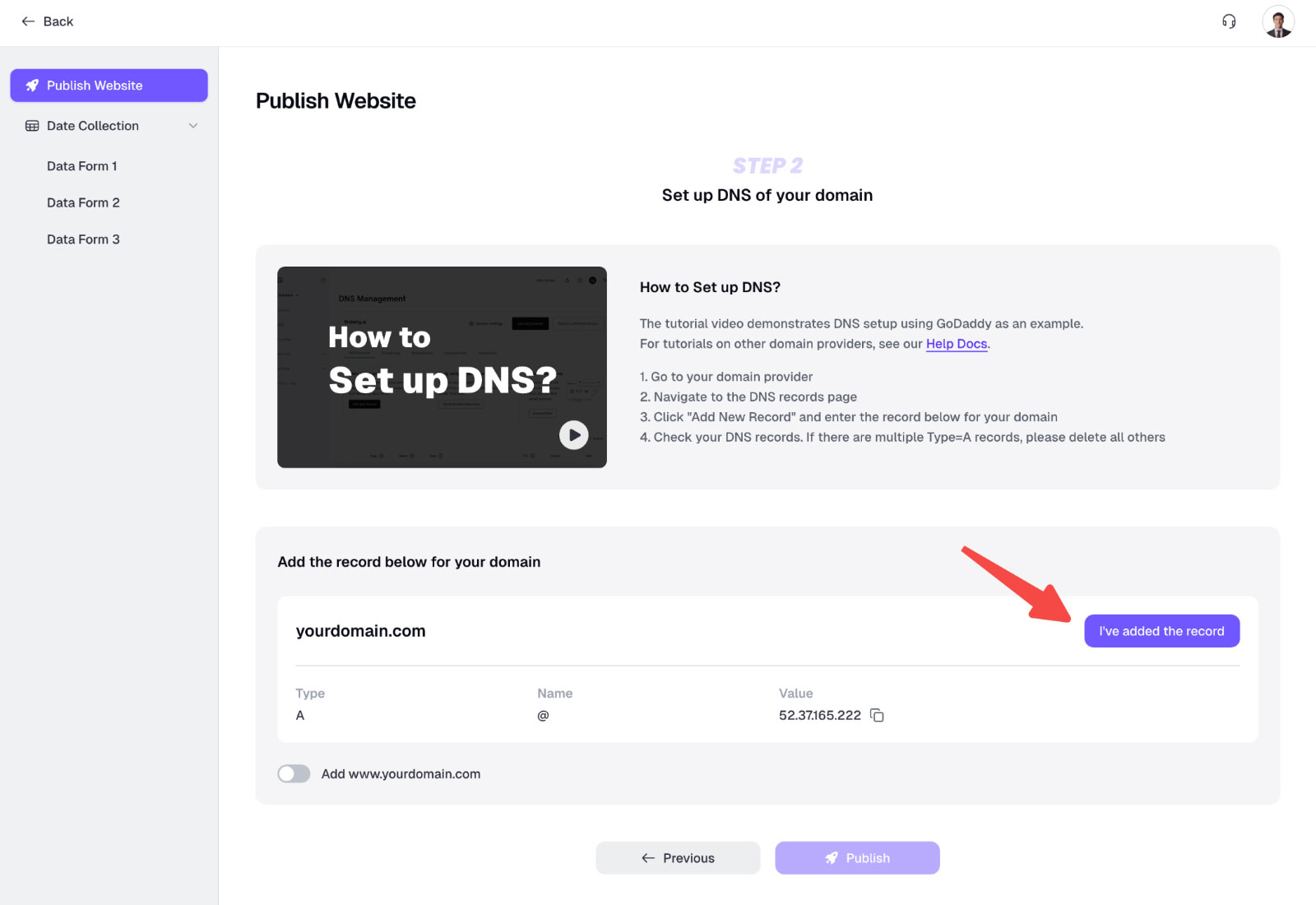 Publish Website